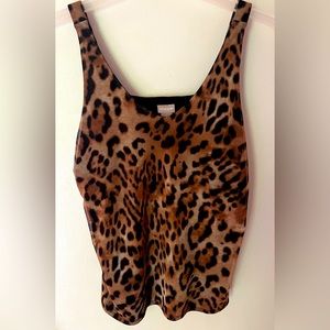 Chico’s Cheetah Set of Tank and Cardigan